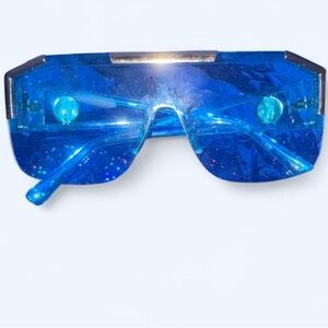 Futuristic Blue Sunglasses
